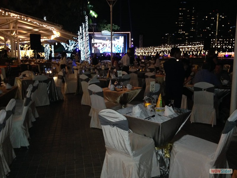 Gala dinner beside the river