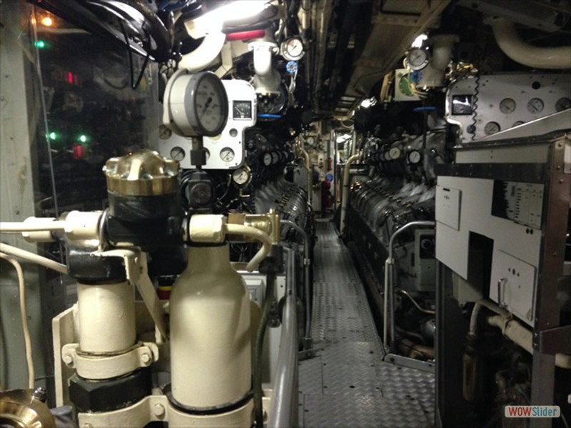 Engine room of a submarine