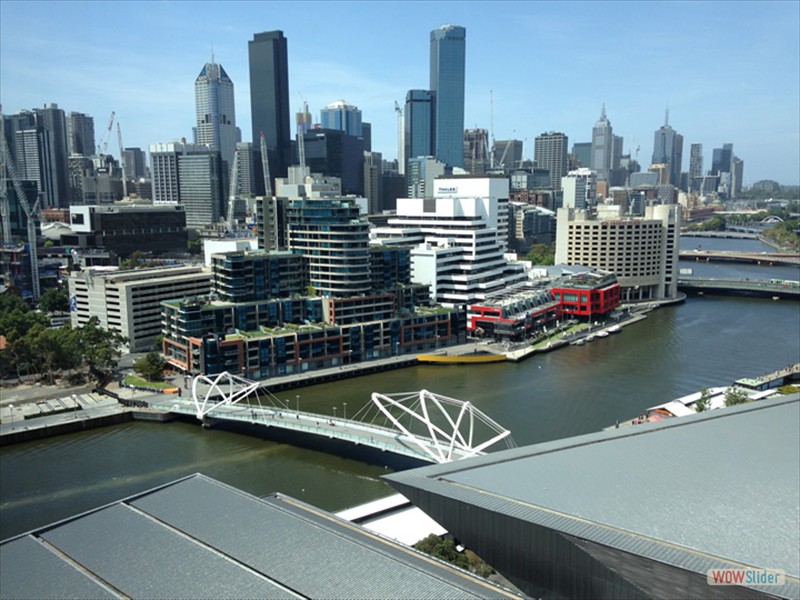 View of Melbourne from our room