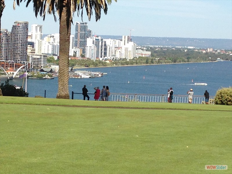 A park overlooking the City