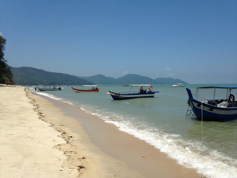 One of the few beaches in Penang